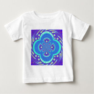 Camiseta De Bebé Hermoso diseño de la flora de Mandala azul african