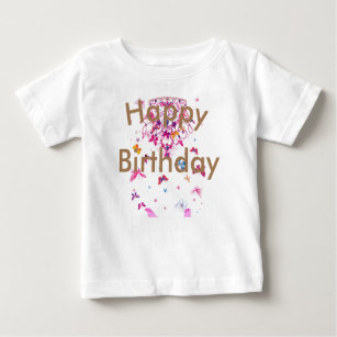 Camiseta De Bebé Hermoso diseño femenino fantástico Feliz cumpleaño