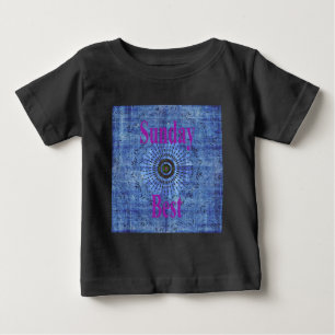 Camiseta De Bebé Hermoso diseño moderno de denim asombroso: el domi
