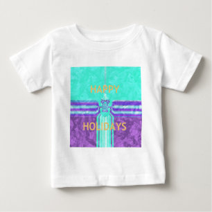 Camiseta De Bebé Hermoso diseño vector Cyan azul de vacaciones