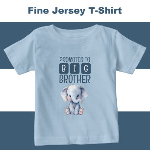Camiseta De Bebé Hermoso elefante hermano mayor azul