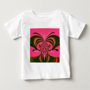 Camiseta De Bebé Hermoso Encantador Africano Rosa Caliente Rojo Dor