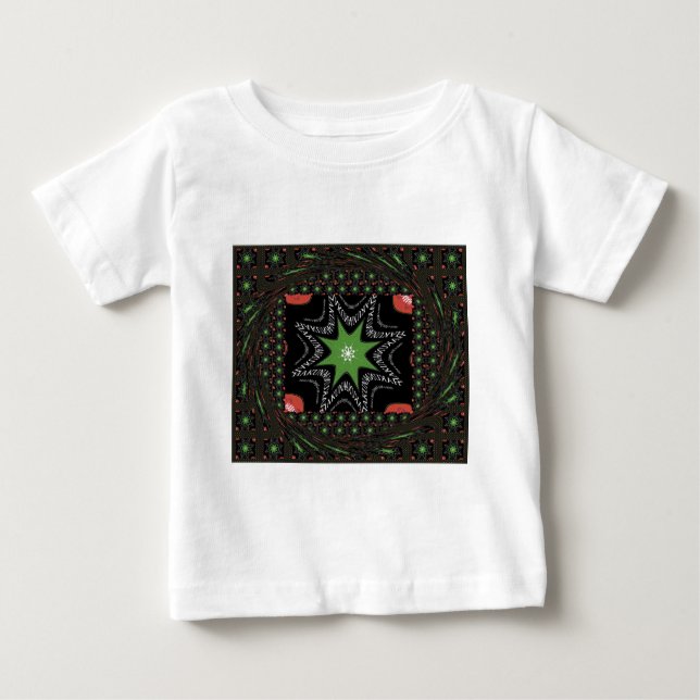 Camiseta De Bebé Hermoso fondo de estrellas de remolque Imprimir ve (Anverso)