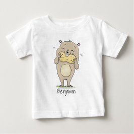 Camiseta De Bebé Hermoso hámster sonriente lindo con personalizado 