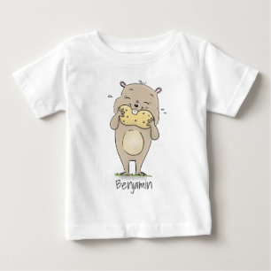 Camiseta De Bebé Hermoso hámster sonriente lindo con personalizado 