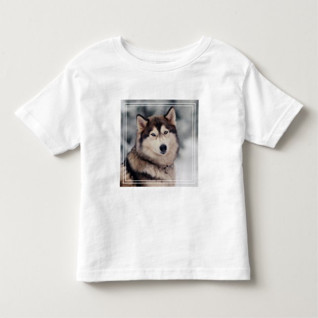 Camiseta De Bebé Hermoso Husky al aire libre (Anverso)
