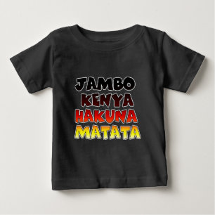 Camiseta De Bebé Hermoso Jambo Kenia Hakuna Matata Arte Encantador