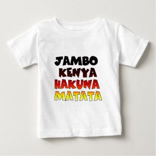 Camiseta De Bebé Hermoso Jambo Kenya Hakuna Matata Agradable Arte