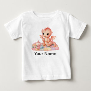 Camiseta De Bebé Hermoso juguete de dragón bebé personalizado para