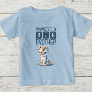 Camiseta De Bebé Hermoso leopardo hermano mayor azul