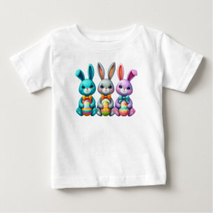Camiseta De Bebé Hermoso lindo, colorido 3 de Pascua