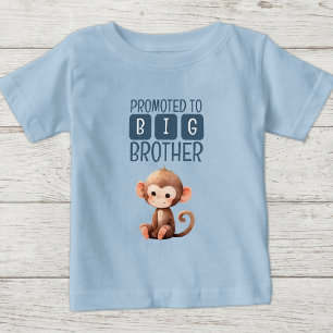 Camiseta De Bebé Hermoso mono hermano mayor azul