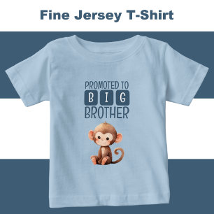Camiseta De Bebé Hermoso mono hermano mayor azul