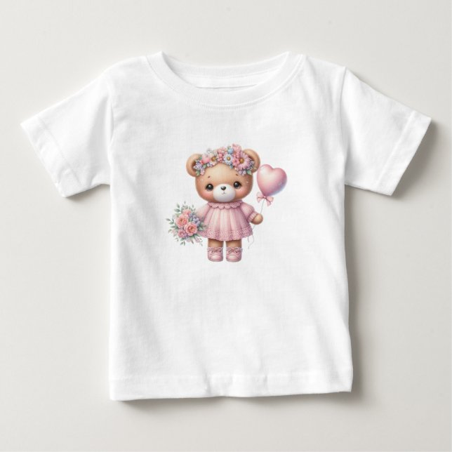 Camiseta De Bebé Hermoso oso (Anverso)