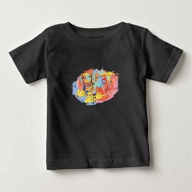 Camiseta De Bebé Hermoso perro dachshund (Anverso)