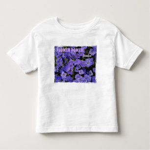 Camiseta De Bebé Hermoso poder violeta azul de las flores de Petuni
