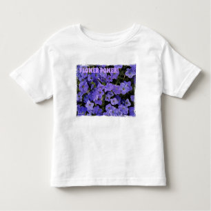 Camiseta De Bebé Hermoso poder violeta azul de las flores de Petuni