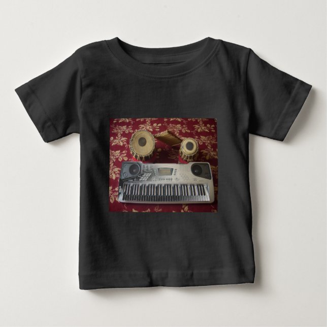 Camiseta De Bebé Hermoso rincón creativo: Tapiz musical (Anverso)