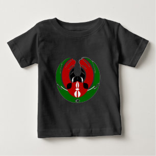 Camiseta De Bebé Hermoso tapiz de Kenia: Mariposa de bandera kenian