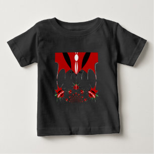 Camiseta De Bebé Hermoso tapiz de Kenia: Mariposa de bandera kenian