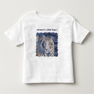 Camiseta De Bebé Hermoso tigre blanco con ojos azul cristal