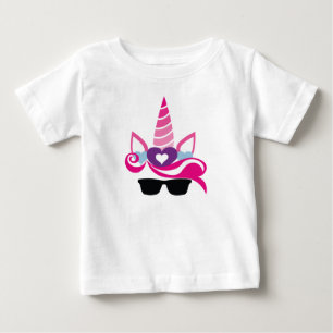 Camiseta De Bebé Hermoso Unicornio de Verano