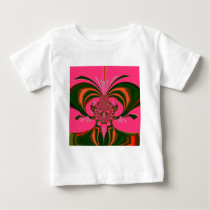 Camiseta De Bebé Hermoso verde dorado rojo rosado caliente africano