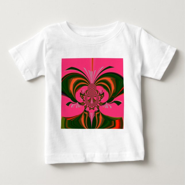 Camiseta De Bebé Hermoso verde dorado rojo rosado caliente africano (Anverso)