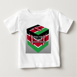Camiseta De Bebé Hermoso y encantador cubo de bandera keniana con s