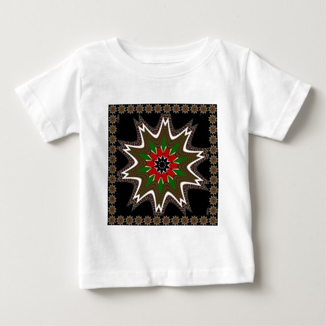 Camiseta De Bebé Hermoso y encantador motivo cultural keniano geomé (Anverso)