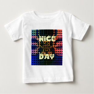Camiseta De Bebé Hermoso y encantador texto de buen día vector