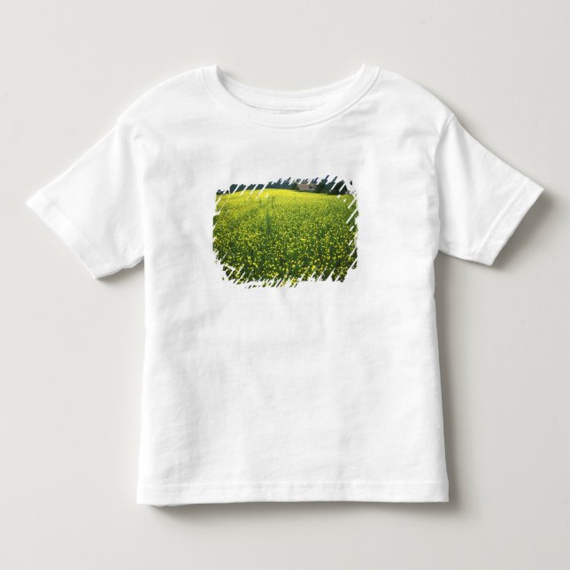Camiseta De Bebé Hermosos campos amarillos cubiertos de flores de S (Anverso)