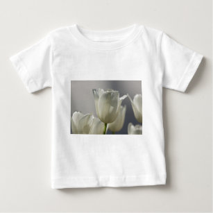 Camiseta De Bebé Hermosos Tulipanes de Primavera Blanca