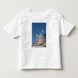Camiseta De Bebé Hermoupolis, isla de Syros, Grecia. Domo azul