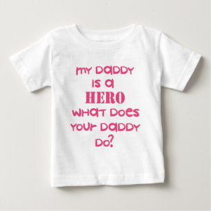 CAMISETA DE BEBÉ HERO-DADDY-PINK