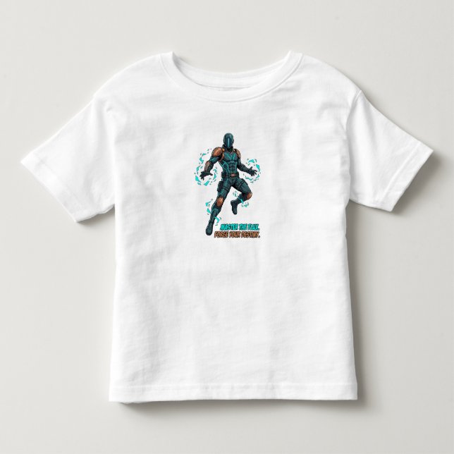 Camiseta De Bebé Héroe Cyberpunk - Arte de Cómic Dinámico (Anverso)