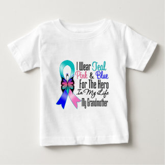 Camiseta De Bebé Héroe de la cinta del cáncer de tiroides mi abuela