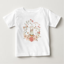 Camiseta De Bebé Hervidad linda Florals Rubor Coral Foliage