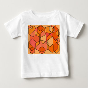 Camiseta De Bebé Hexagon Bauhaus - Naranja