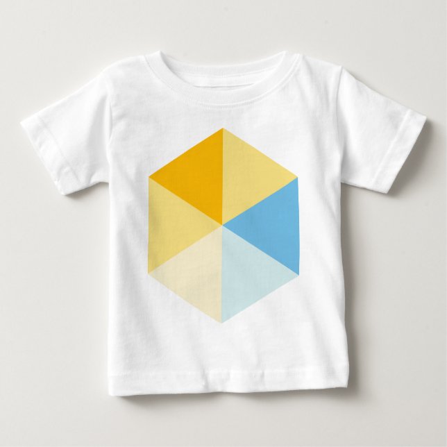 Camiseta De Bebé Hexagón de color 03 (Anverso)