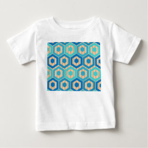 Camiseta De Bebé Hexágonos y Rayas – Mar y Arena