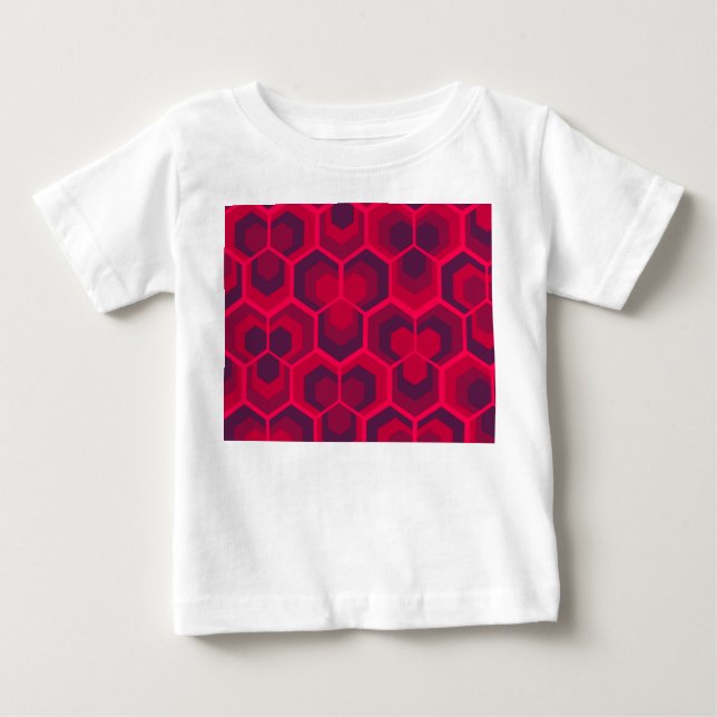 Camiseta De Bebé Hexagons Flowers (Anverso)