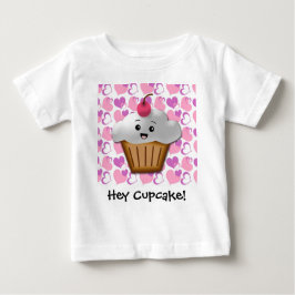 Camiseta De Bebé Hey Cupcake Cute Kawaii Baby