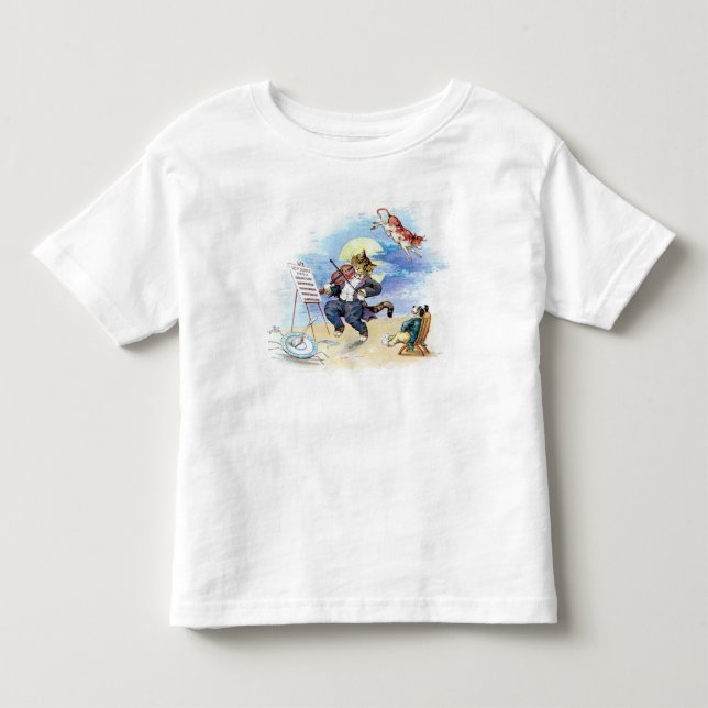Camiseta De Bebé Hey, Diddle Diddle Nursery Rhyme (Anverso)
