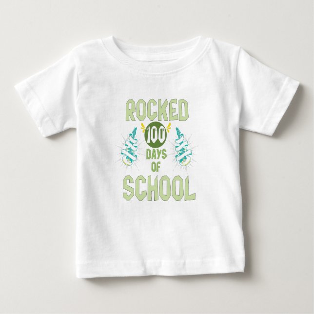 Camiseta De Bebé Hice 100 Días De Escuela, 100 Días De Celebración (Anverso)