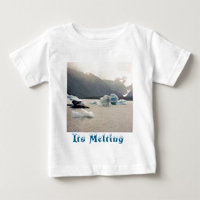 Camiseta De Bebé Hielo azul (Anverso)