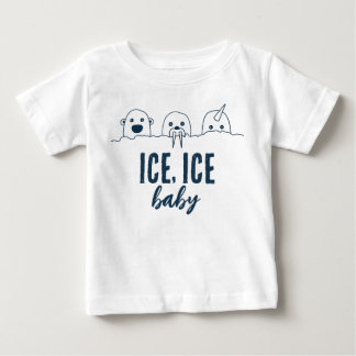 Camiseta De Bebé Hielo Bebé Cute Animales Árticos Camiseta Bebé