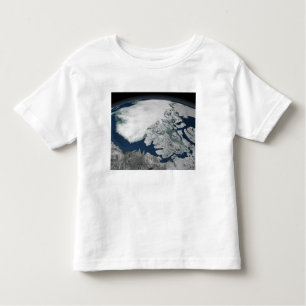 Camiseta De Bebé Hielo marino ártico por encima de Norteamérica
