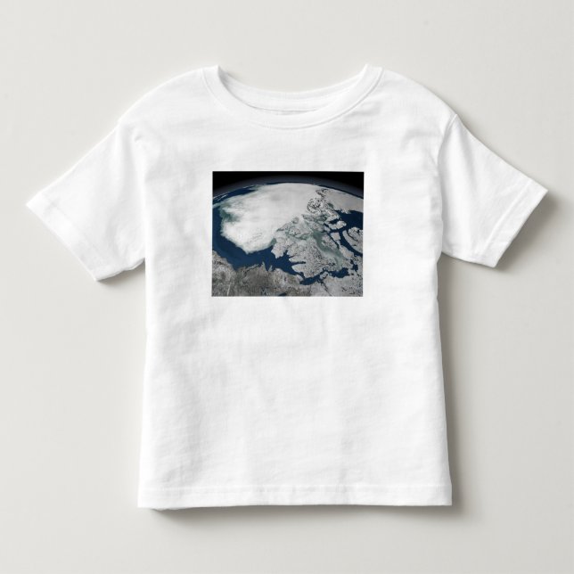 Camiseta De Bebé Hielo marino ártico por encima de Norteamérica (Anverso)