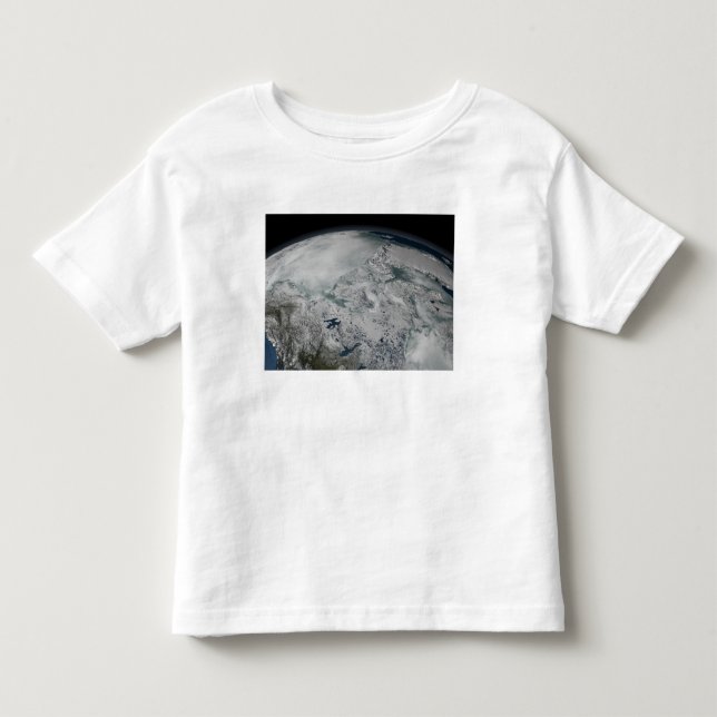 Camiseta De Bebé Hielo marino por encima de Norteamérica (Anverso)